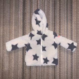 Steve Madden girls star printed faux fur jacket